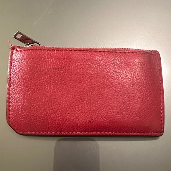 Saint Laurent Crimson Leather Card Wallet - Picture 5 of 8